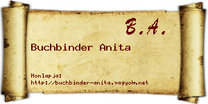 Buchbinder Anita névjegykártya